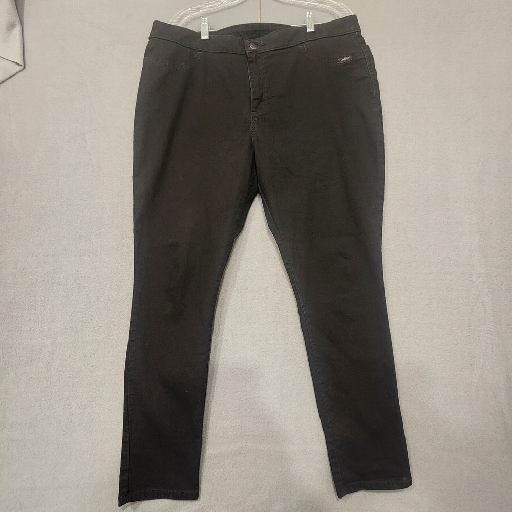 Vintage Chic Womens Black Denim Jeans Size 16 Average